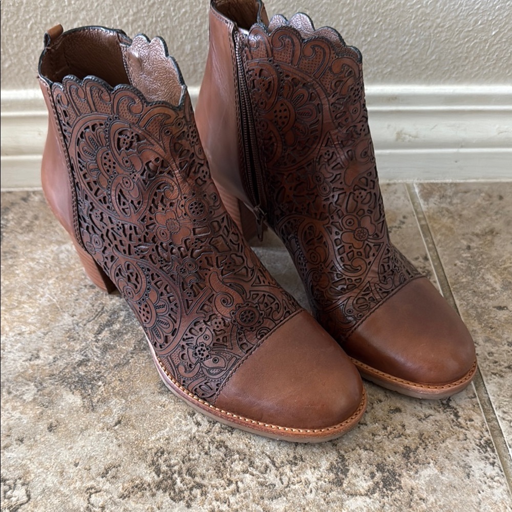 Brown Leather Ankle Boots